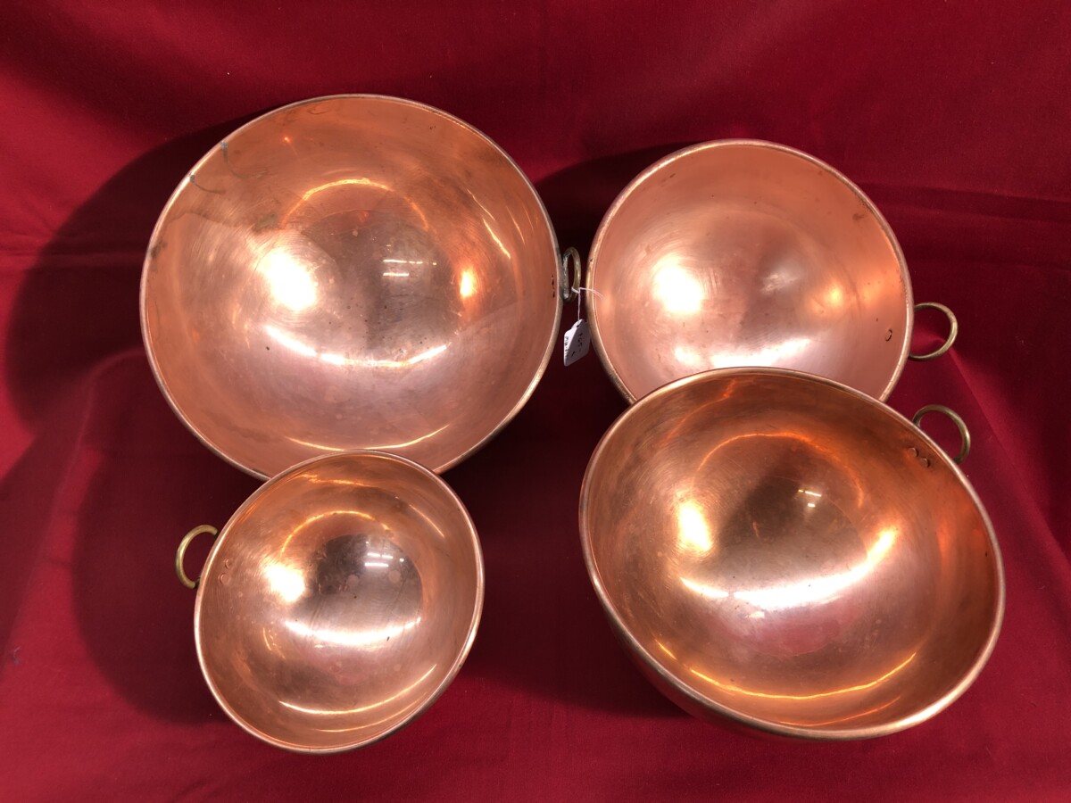 Auction Ohio  10 RED COPPER FRY PAN